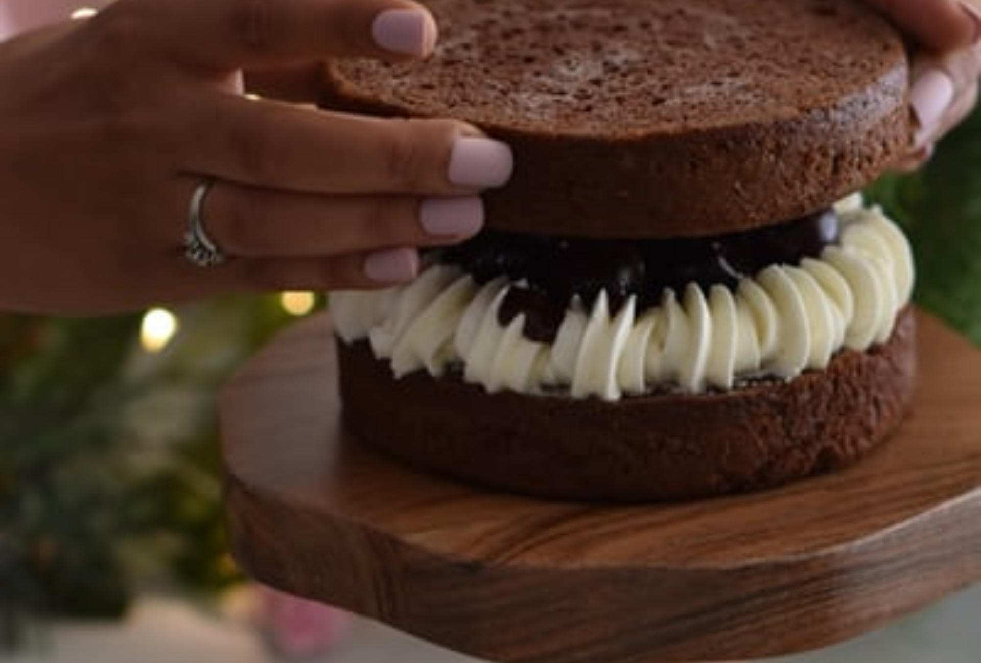 Woman and cake